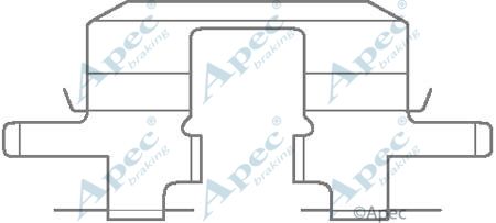 APEC BRAKING priedų komplektas, diskinių stabdžių trinkelės KIT1127